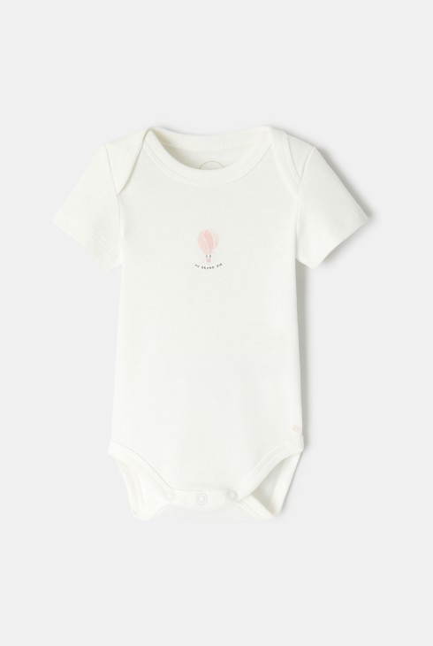 3er-Pack rosa Kurzarm-Bodys aus Bio-Baumwolle unisex Absorba 2