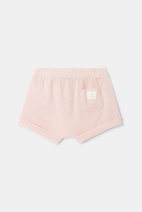 Pantalón corto de algodón de rizo orgánico rosa Absorba para recién nacido 2