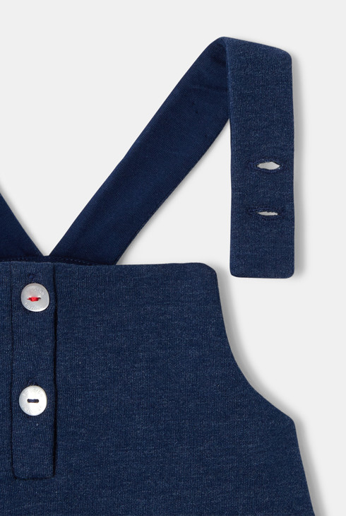 Vestido de tirantes de muletón azul bebé niña Absorba 2