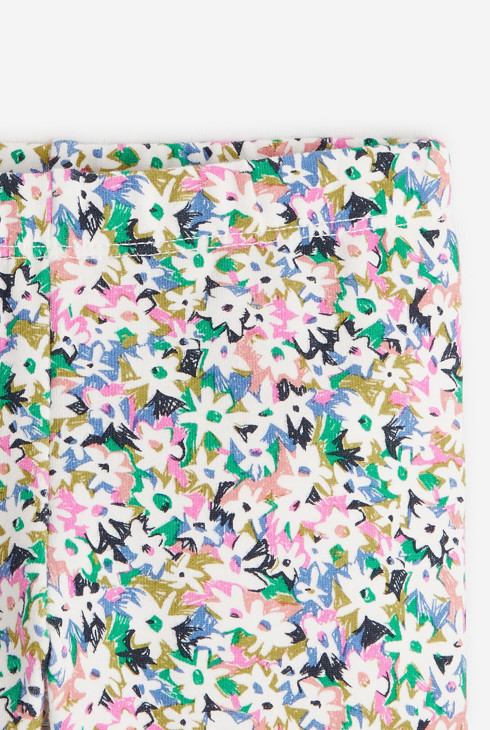 Baby-Leggings Catimini in Weiß und mit Blumen übersät für Mädchen 2