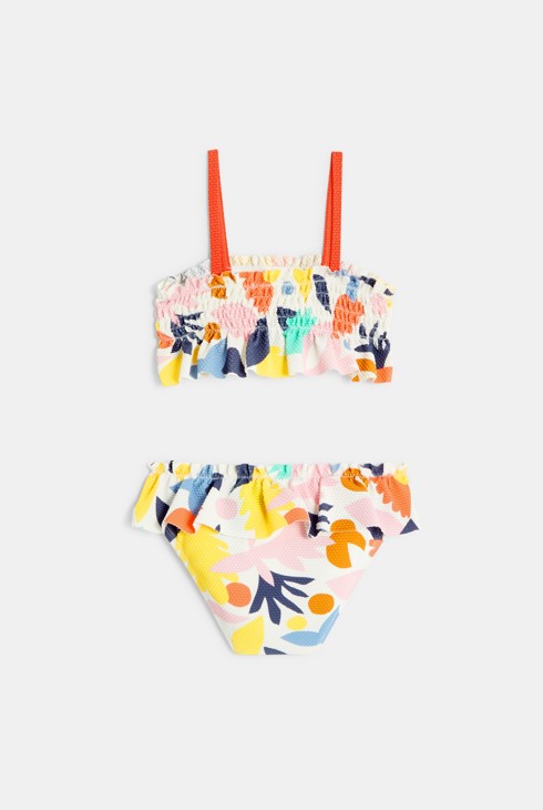 Traje de baño de 2 piezas de bebé niña con motivos abstractos en blanco Catimini 2