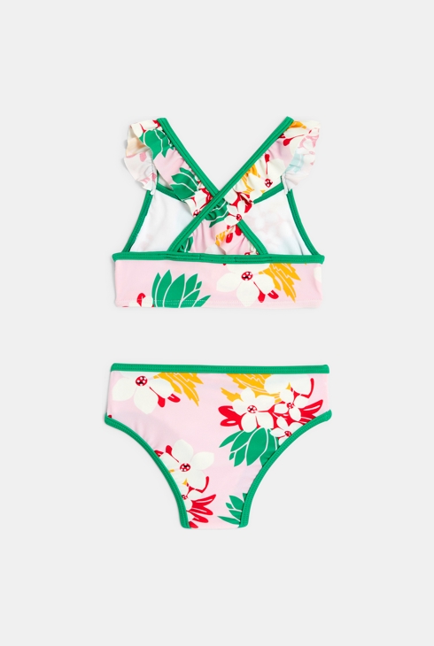 Traje de baño de 2 piezas de bebé niña con flores exóticas Catimini 2
