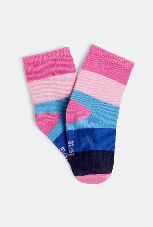 Calcetines de bebé niña a rayas de colores violeta en violeta Catimini 2