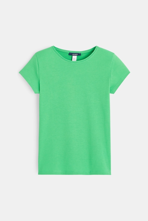 Camiseta básica verde niña 2