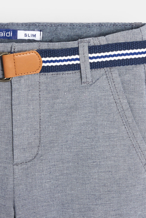 Canvas bermuda shorts + belt 2