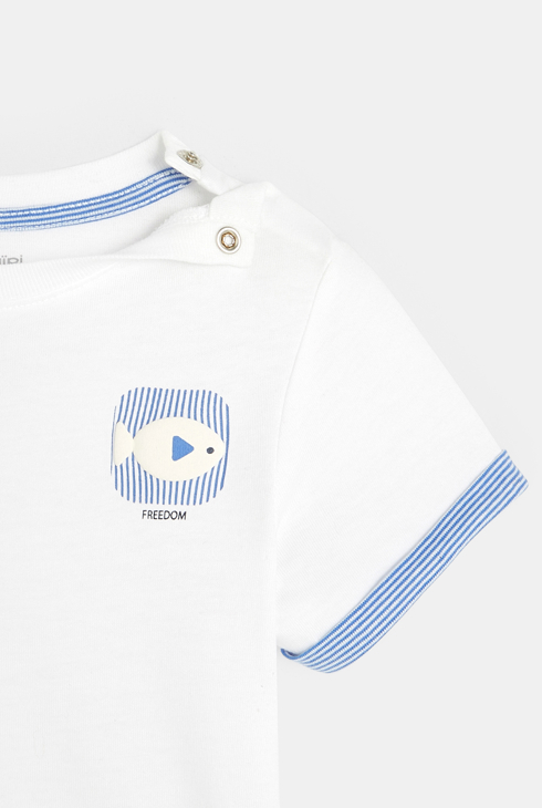T-shirt con motivo bianco bimbo 2