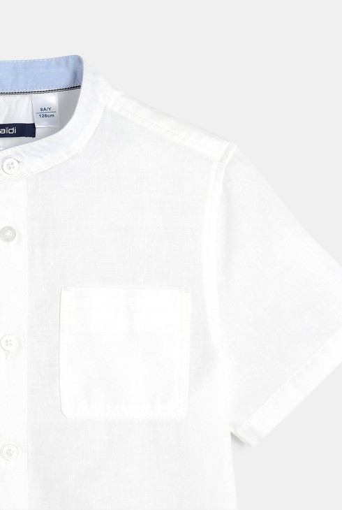 Camisita con cuello mao blanco niño 2