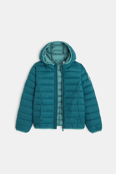 Warme, leichte Steppjacke Grün Jungen 2