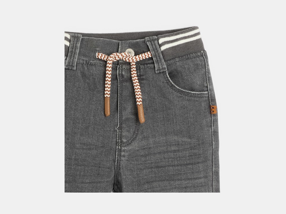Vaquero denim confort ultrastretch gris bebé niño 2