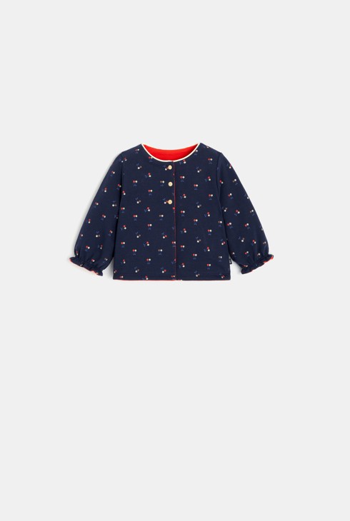 Reversible fancy knit cardigan 2