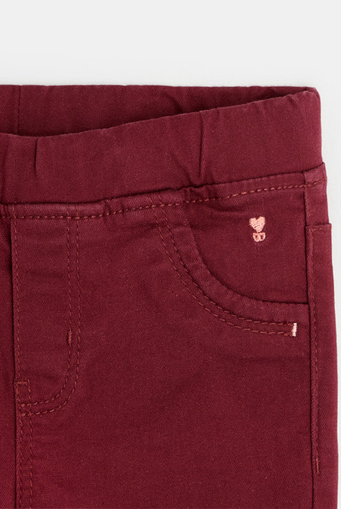 Plain stretch fabric jeggings 2