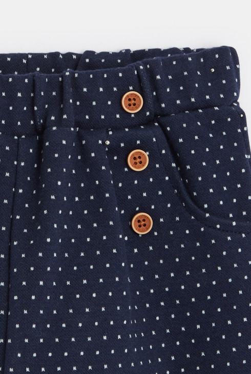 Pantalon à pois fantaisie effet pont bleu bébé fille 2