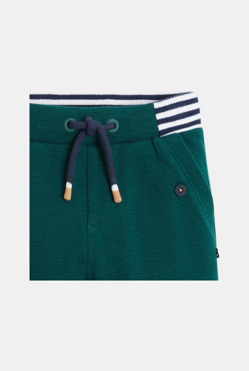 Gestreifte Baby-Jogpants aus Molton in Grün Jungen 2