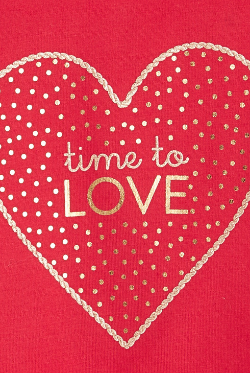 T-Shirt mit Herz in Glanzoptik. Rot Baby Mädchen 2