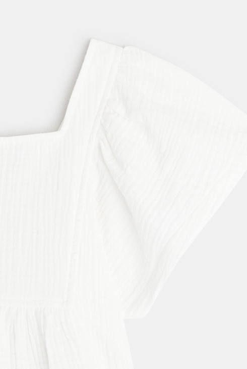White cotton gauze blouse 2