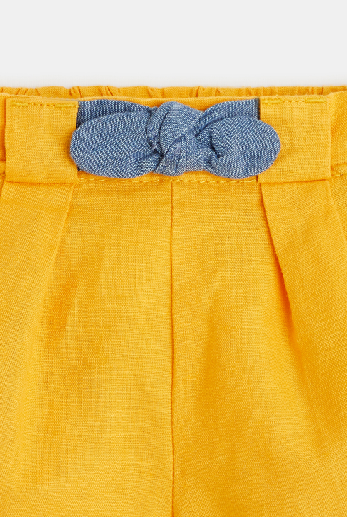 Pleated linen shorts 2