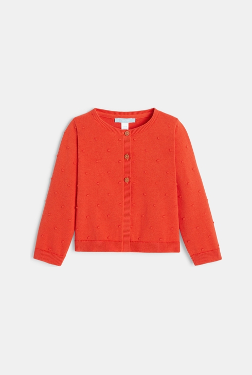 Polka dot effect knitted cardigan 2