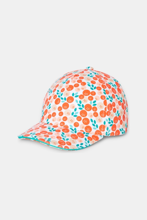 Basecap mit Print Orange Mädchen 2