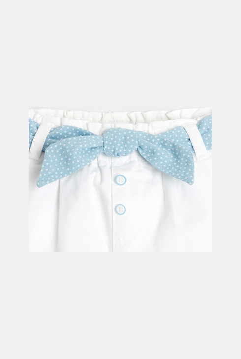 Scalloped shorts with printed belt 2