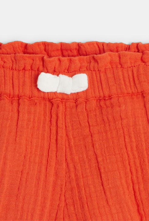 Elasticated cotton gauze shorts 2