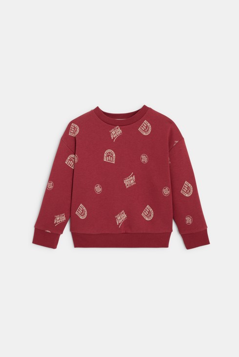 Boy's red printed sweatshirt 2