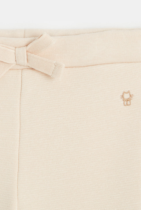 Pantalon souple taille élastiquée rose bébé fille 2