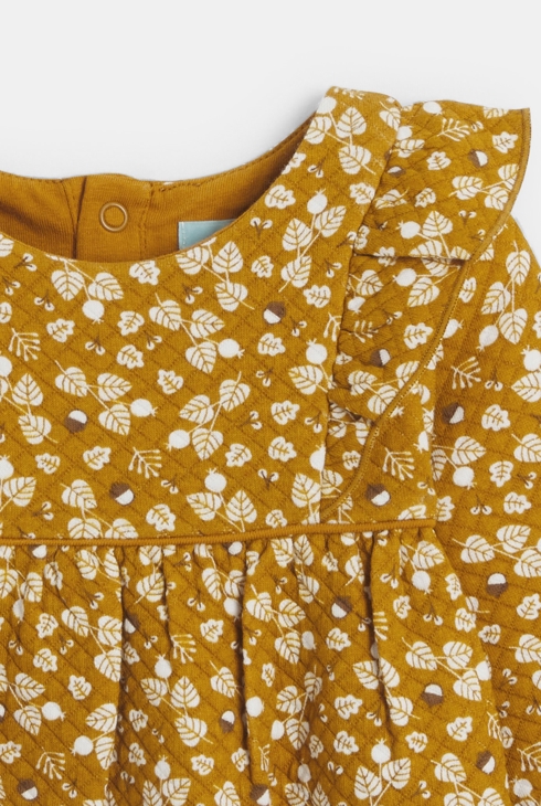 Baby girl's floral quilted dress 2