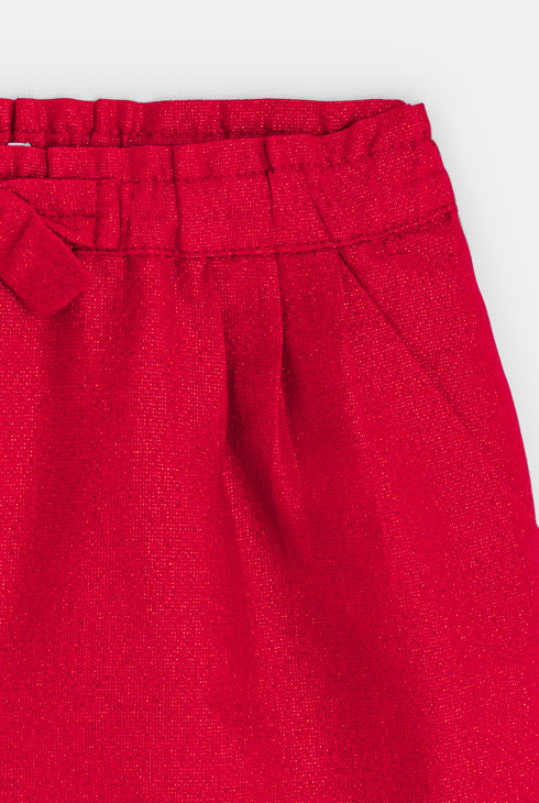 Rote glänzende Baby-Shorts mit elastischem Bund für Mädchen 2