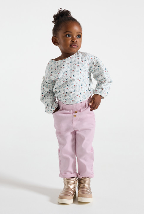 Fioletowe spodenki z wysokim stanem niemowlę dziewczynka 1