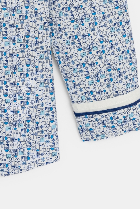 Boy's printed shirt + bow tie 2