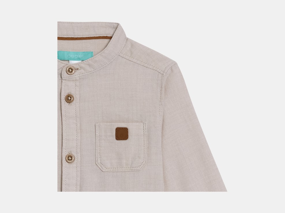 Camelfarbenes Oxford-Hemd Kleinkind Junge 2