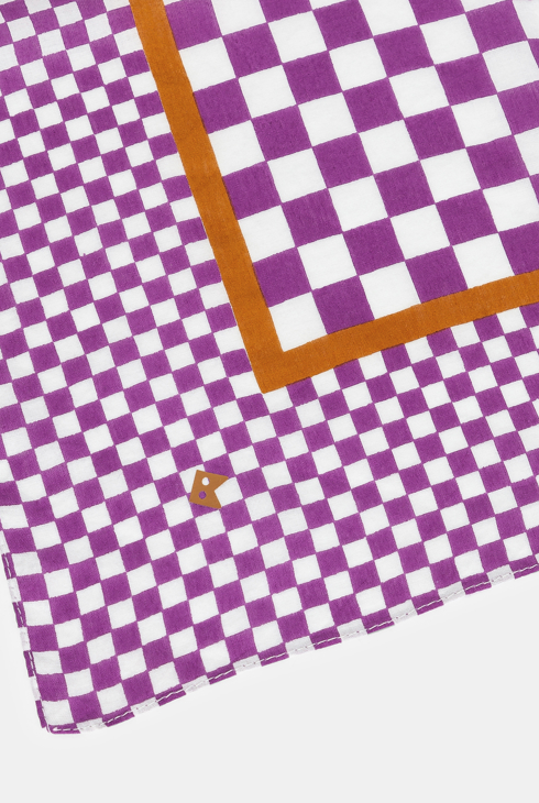 Kariertes Tuch in Blasslila für Mädchen 2