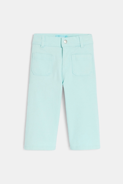 Baby girl's blue wide-leg trousers 2