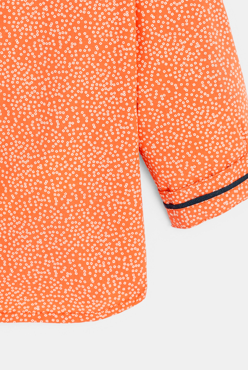 Baby boy's adaptable floral orange shirt 2