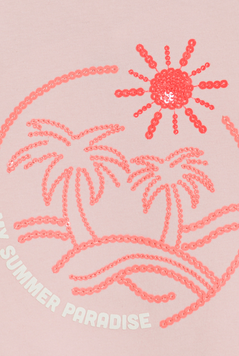 Girl's pink vest top with motif 2