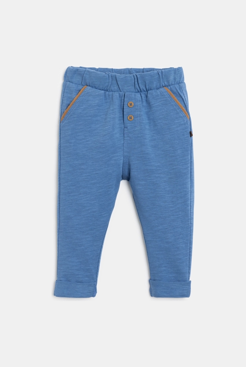 Pantalon jersey léger bleu bébé garçon 2