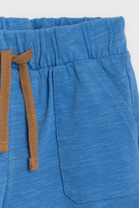 Shorts in maglia leggera blu neonato 2
