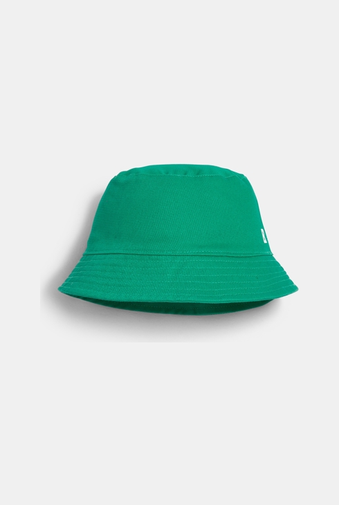 Boy's green canvas bucket hat 2