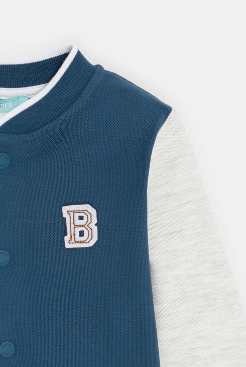 Baby boy's blue baseball jacket 2
