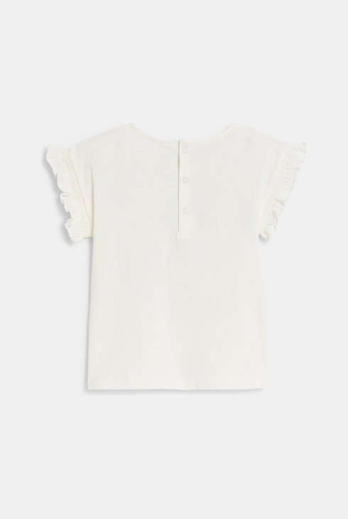 Weißes T-Shirt mit Liebesapfel-Stickerei Baby Mädchen 2