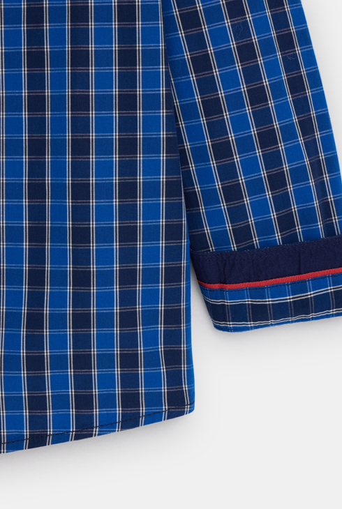 Boy's blue checked shirt 2