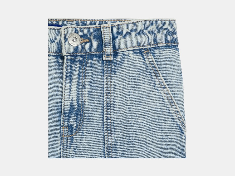 Blaue Cargo-Jeans für Mädchen 2
