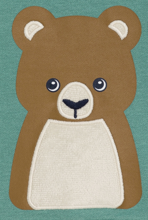 Blaues Molton-Sweatshirt mit Bärenmotiv Baby Jungen 2