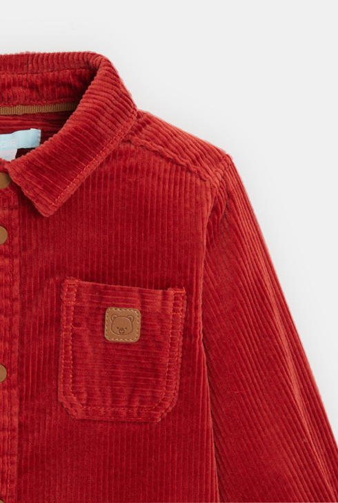 Baby boy's red corduroy shirt 2