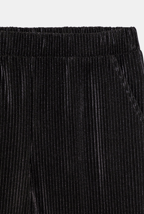 Girl's dark brown velvet wide-leg trousers 2