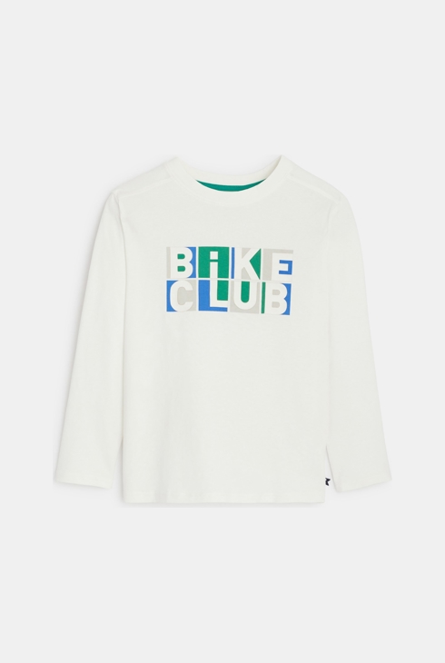 Boy's white bike club T-shirt 2