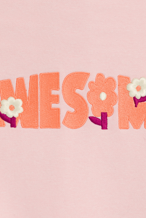 Sweatshirt in Pastellrosa mit Schriftzug für Mädchen 2