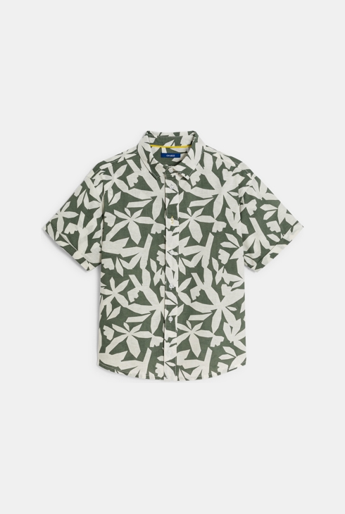 Boy's khaki printed shirt 2
