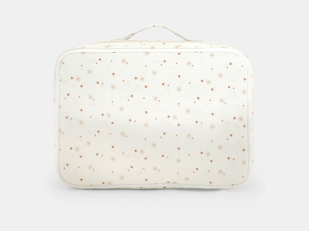 Starrer weißer Baumwollkoffer Stern Baby Geburt 1