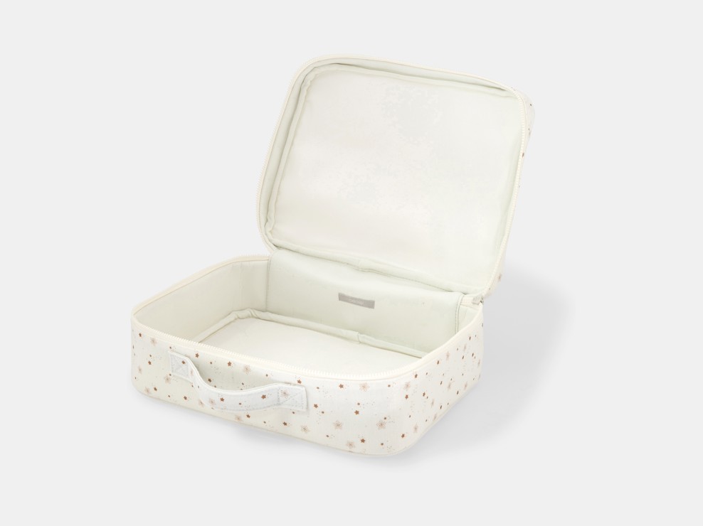 Starrer weißer Baumwollkoffer Stern Baby Geburt 2